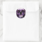 Skull Ronde Sticker (Tas)
