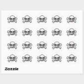 Skull Ronde Sticker (Vel)