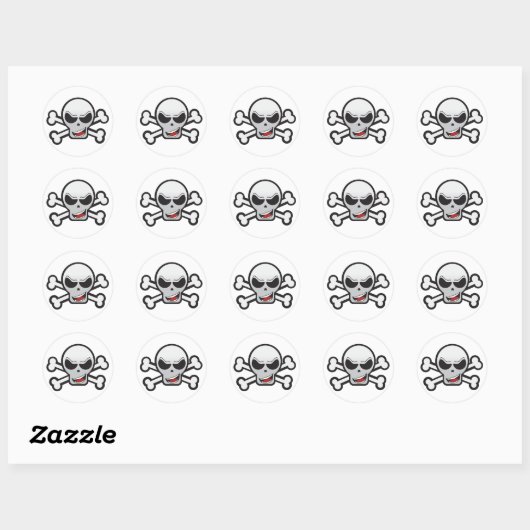Skull Ronde Sticker (Vel)