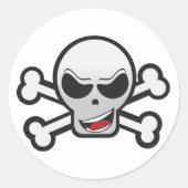 Skull Ronde Sticker (Voorkant)