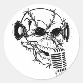 Skull Ronde Sticker (Voorkant)