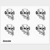 Skull Ronde Sticker (Vel)