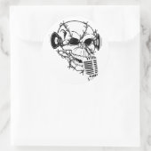 Skull Ronde Sticker (Tas)