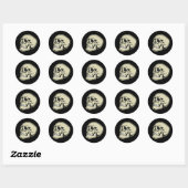 Skull Ronde Sticker (Vel)