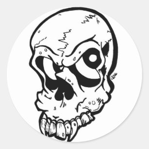 Skull Ronde Sticker