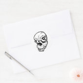 Skull Ronde Sticker (Envelop)