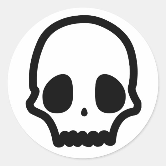 Skull Ronde Sticker (Voorkant)