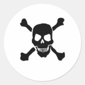 Skull Ronde Sticker (Voorkant)