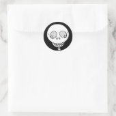 Skull Ronde Sticker (Tas)