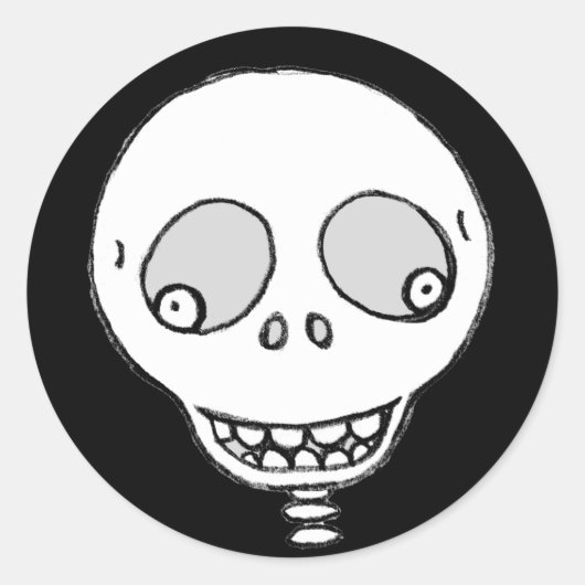 Skull Ronde Sticker (Voorkant)