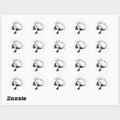 skull ronde sticker (Vel)