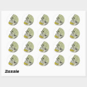 Skull Ronde Sticker (Vel)