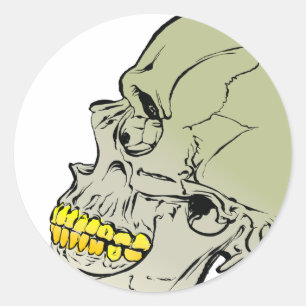 Skull Ronde Sticker