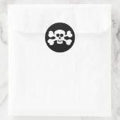 Skull Ronde Sticker (Tas)