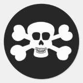 Skull Ronde Sticker (Voorkant)