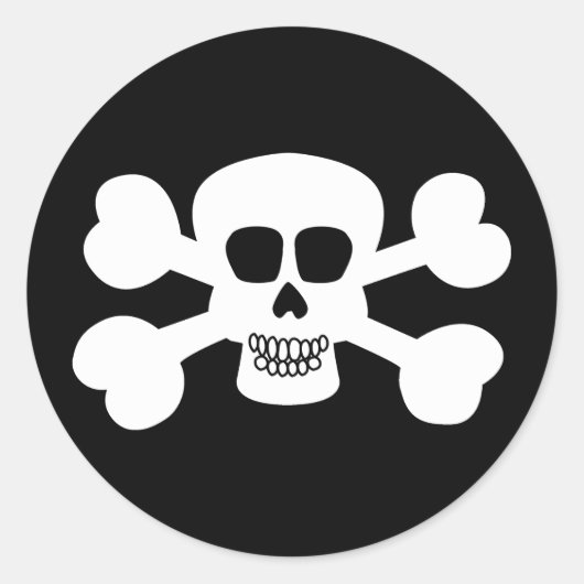 Skull Ronde Sticker (Voorkant)