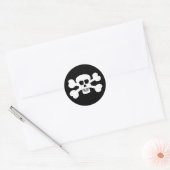 Skull Ronde Sticker (Envelop)