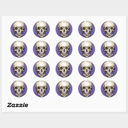Skull Ronde Sticker (Vel)