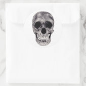 Skull Ronde Sticker (Tas)