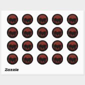 Skull Ronde Sticker (Vel)