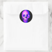 Skull Ronde Sticker (Tas)