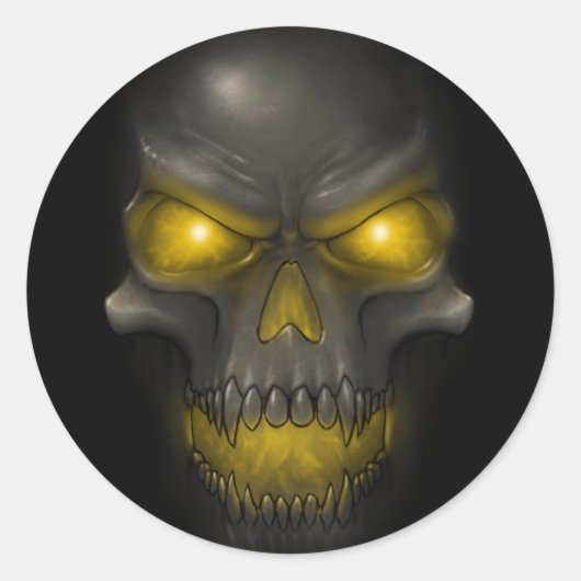 Skull Ronde Sticker (Voorkant)