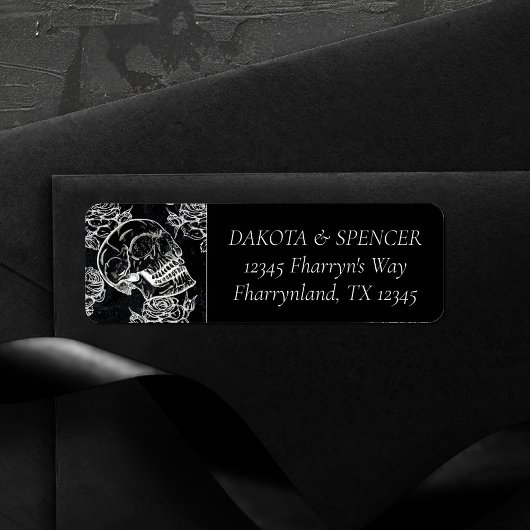 Skull Roos Chalk | Adres Funky Gothic Grunge Etiket