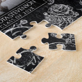 Skull Roos Chalk | Funky Gothic Afstuderen Foto Legpuzzel (Zijkant)