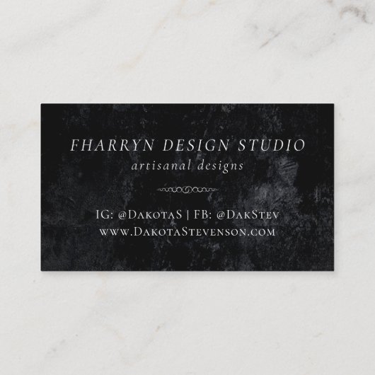 Skull Roos Chalk | Funky Gothic Grunge Branding Visitekaartje (Achterkant)