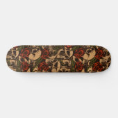 Skull Roos  Gothic Pattern Persoonlijk Skateboard (Horizontaal)