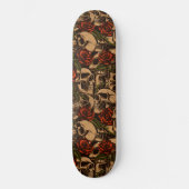 Skull Roos Gothic Pattern Persoonlijk Skateboard (Voorkant)