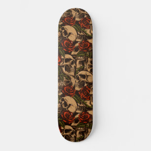 Skull Roos  Gothic Pattern Persoonlijk Skateboard