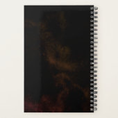 Skull Roos Monogram Naam Burgundy Grunge Donker Ni Planner (Achterkant)