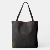 Skull Roos Monogram Name Burgundy Black Grunge Tote Bag (Achterkant)