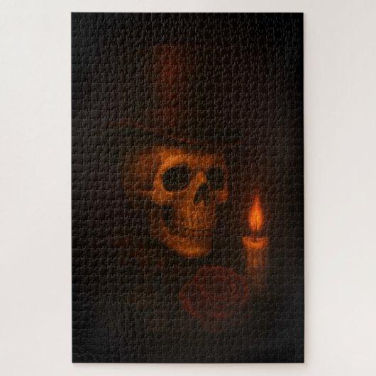 Skull, Rose & Candle Puzzle – Dark Elegance Series Legpuzzel (Verticaal)