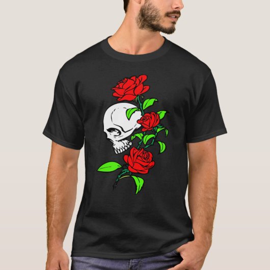 SKULL ROSE T-SHIRT (Voorkant)
