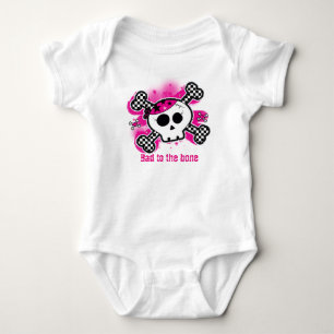 Skull Roze Baby Aangepast één stuk Romper
