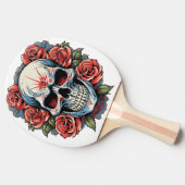 🌹 "Skull & Rozen: Bold Elegance Ping Pong Paddle" Tafeltennisbatje (Zijkant)