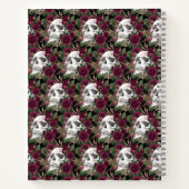 Skull Rozen Burgundy Black, gepersonaliseerd Notitieboek (Achterkant)