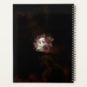 Skull Rozen Burgundy Dark Grunge Persoonlijk Planner (Achterkant)