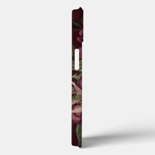 Skull Rozen Burgundy Persoonlijk Case-Mate iPhone Case (Achterkant / Rechts)