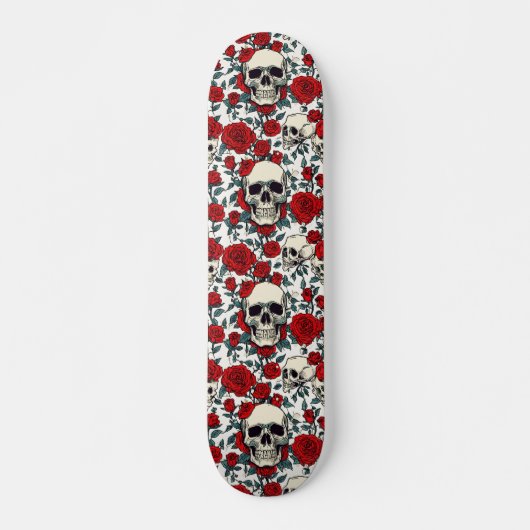 Skull & Rozen Skateboard Deck (Voorkant)