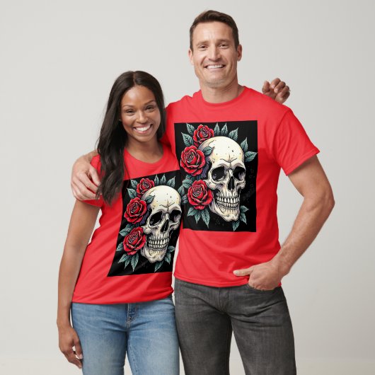 Skull Rozen Tattoo Art T-shirt (Unisex)