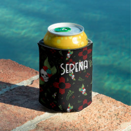 Skull Rozen Zia Sun Greenery Zwart Nieuw Mexico Blikjeskoeler
