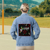 Skull Rozen Zia Sun Greenery Zwart Nieuw Mexico Denim Jacket