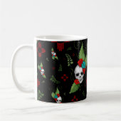 Skull Rozen Zia Sun Greenery Zwart Nieuw Mexico Koffiemok (Links)