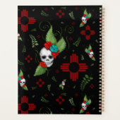 Skull Rozen Zia Sun Greenery Zwart Nieuw Mexico Planner (Achterkant)