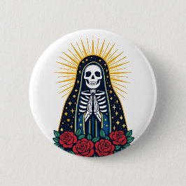 Skull Saint Ronde Button 5,7 Cm