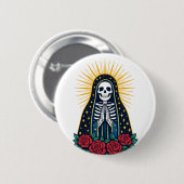 Skull Saint Ronde Button 5,7 Cm (Voorkant /achterkant)