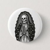 Skull Saint Ronde Button 5,7 Cm (Voorkant)